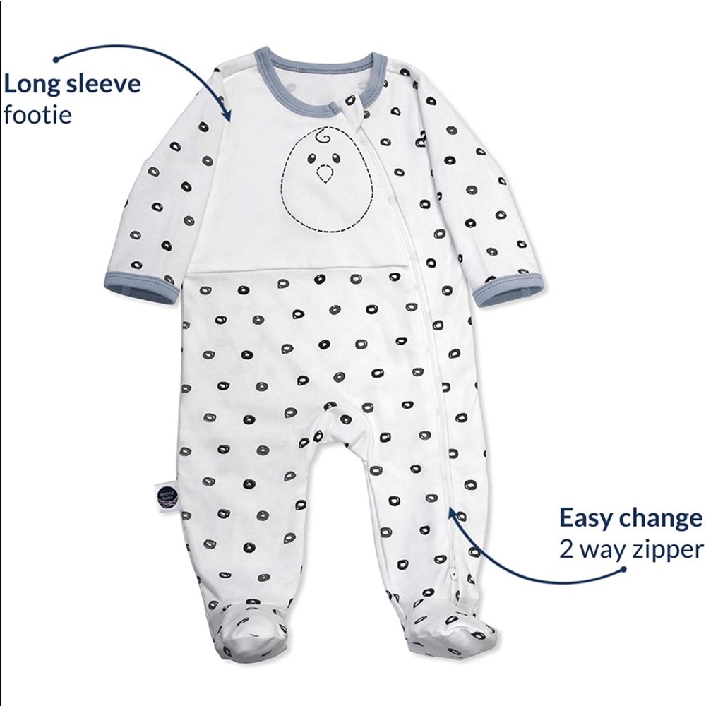Nested Bean Zen Footie PJ (3-6 mo)